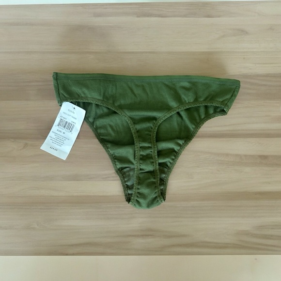 Hanky Panky High Cut Thong Style ECO RX in confederate Green Size medium NEW NWT - Picture 2 of 6